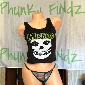 Misfits Inspired Cropped Ribbed Crop Top